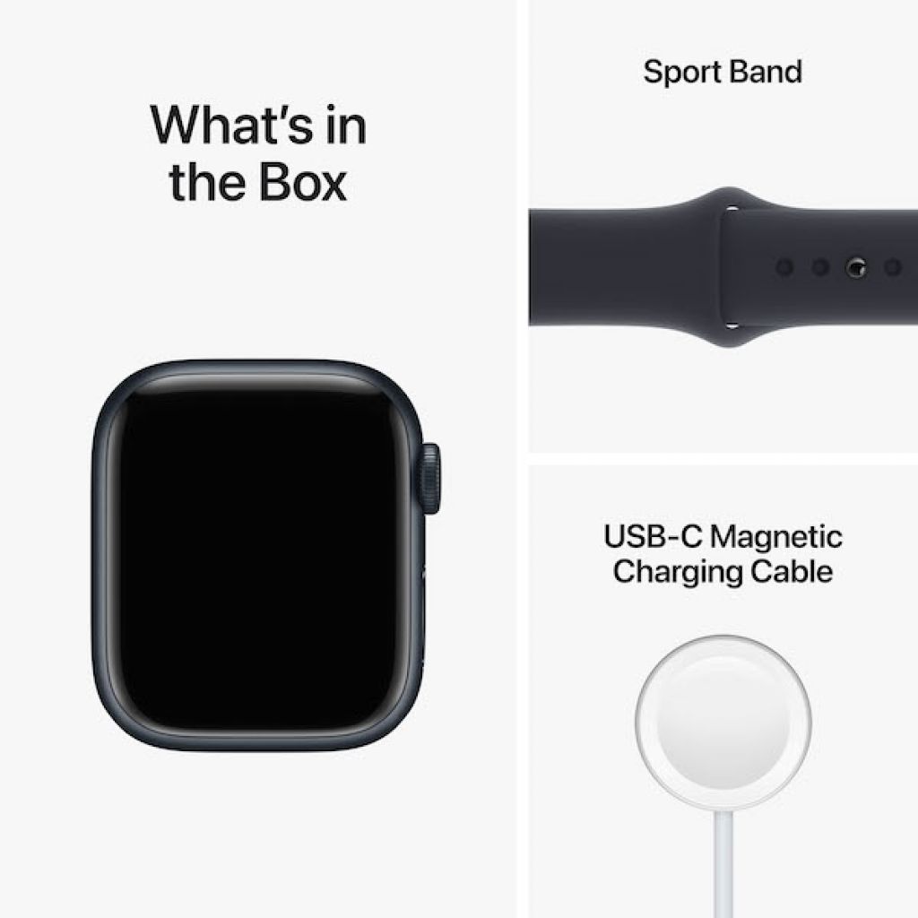 Apple Watch Series 8 GPS + Cellular 41mm Midnight Aluminium Case with Midnight Sport Band 3